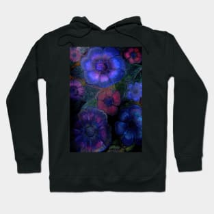 BRIGHT TROPICAL NIGHT BLOOMS EXOTIC ART POSTER FLORAL DECO PRINT Hoodie